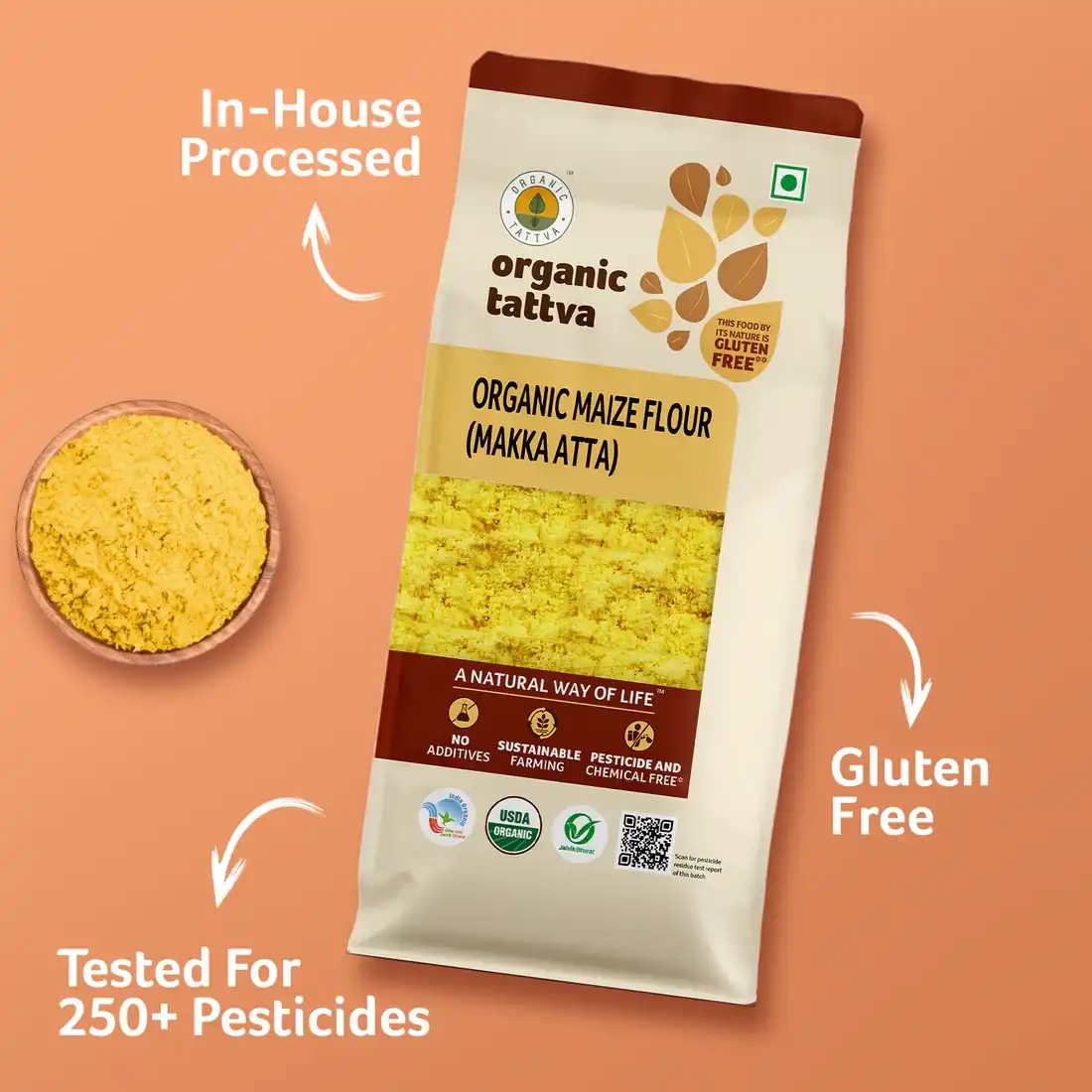 ORGANIC MAIZE FLOUR 500GM