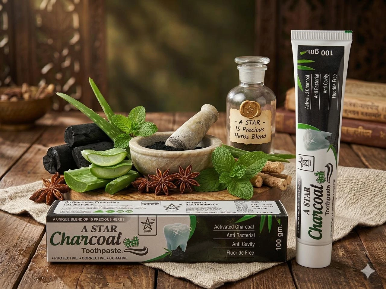 A STAR CHARCOAL PASTE
