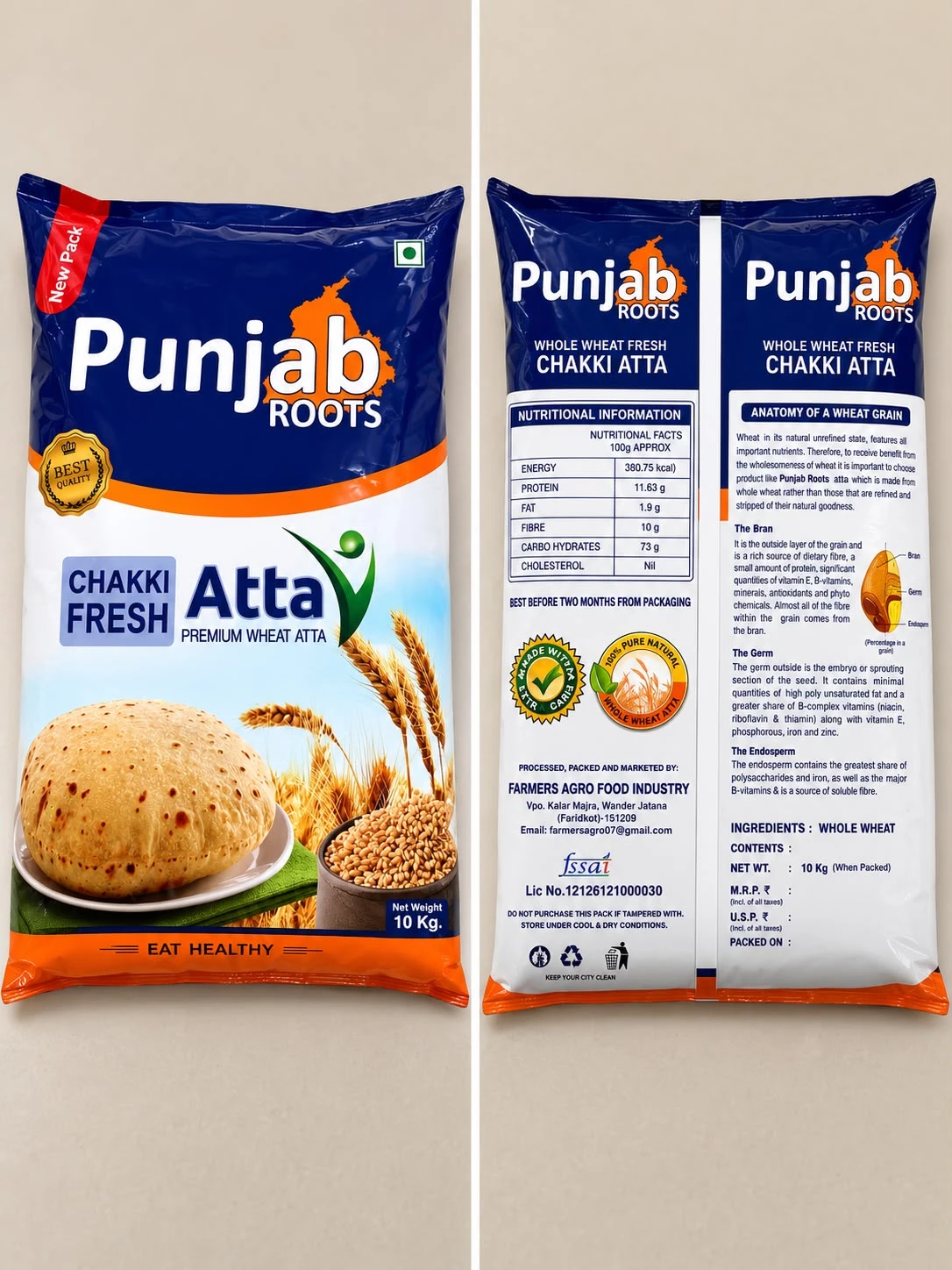 PUNJAB ROOTS ATTA 10KG