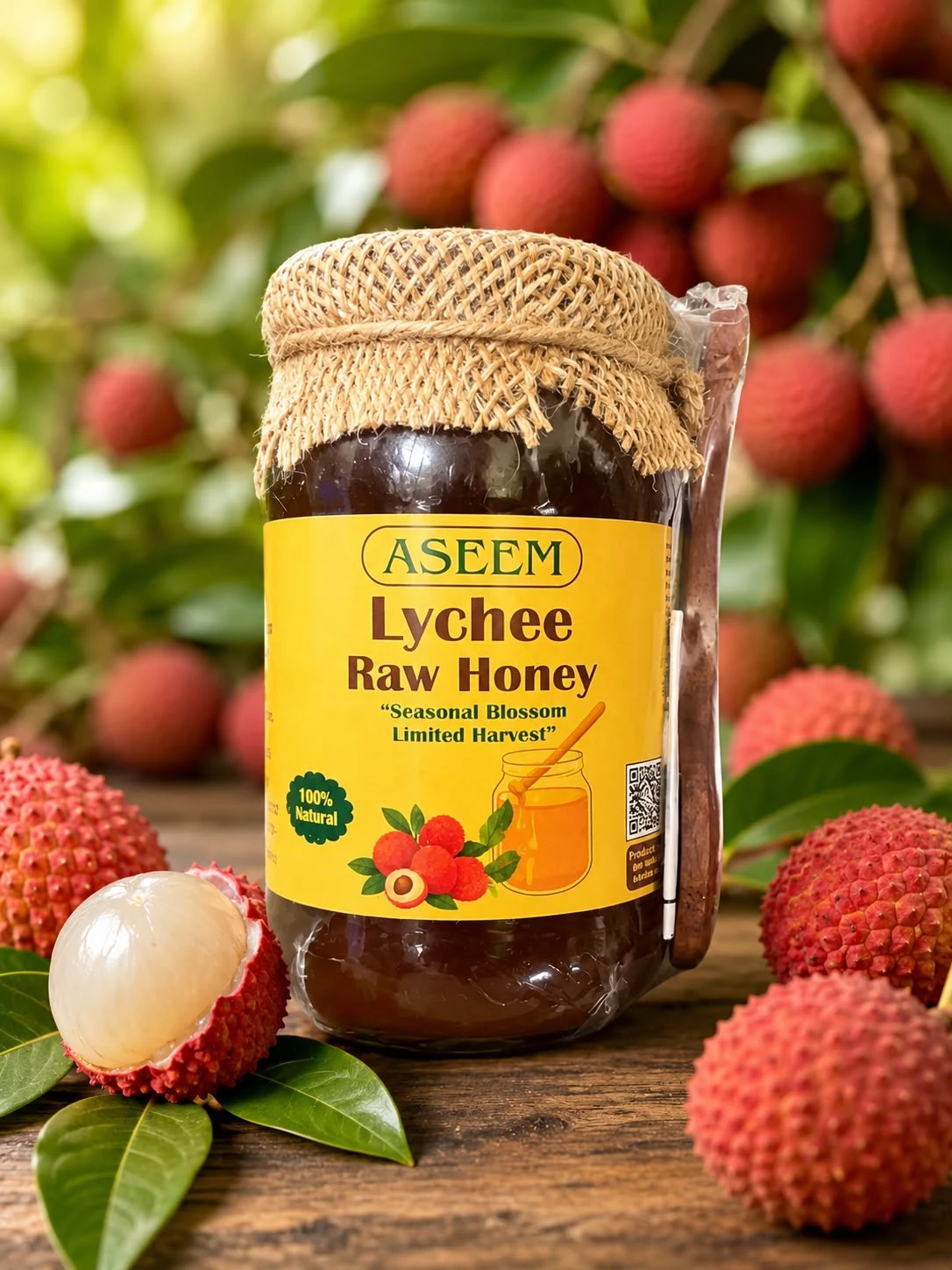 ASEEM LYCHEE RAW HONEY 500G